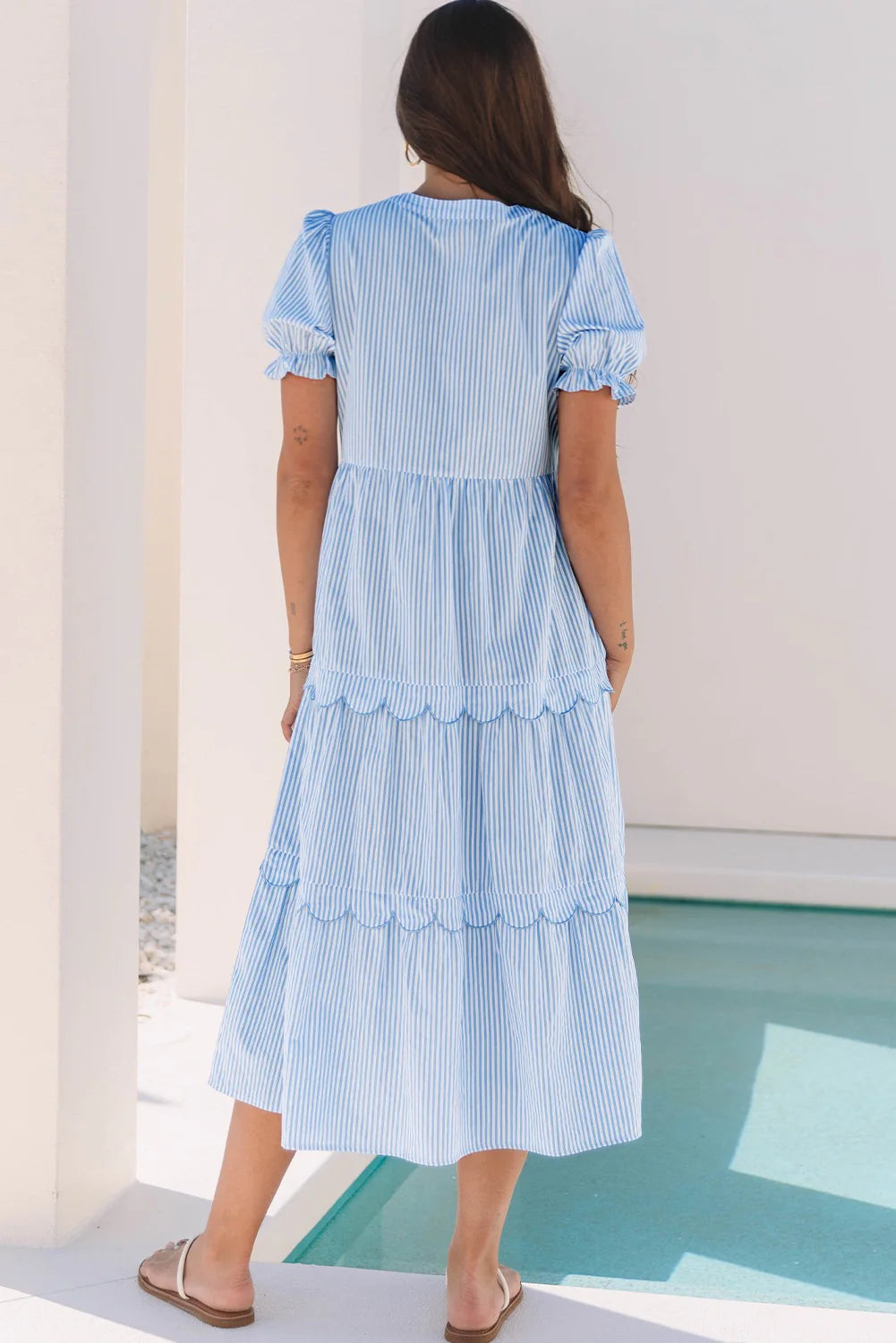 Blue Scalloped Dress May