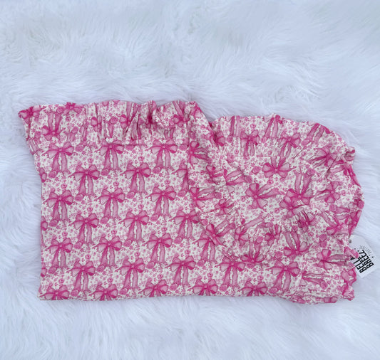 Blooming Bows Ruffled Bamboo Blanket