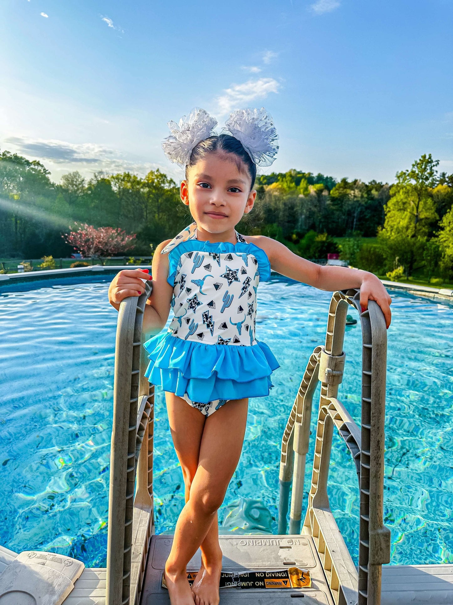 Wild & Western Ruffled Swim Suit