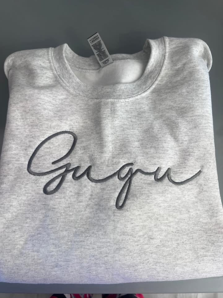 Name Embroidered Crewneck