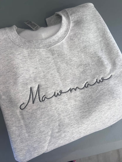 Name Embroidered Crewneck