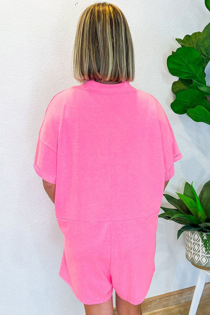 Pink V Neck Romper LT